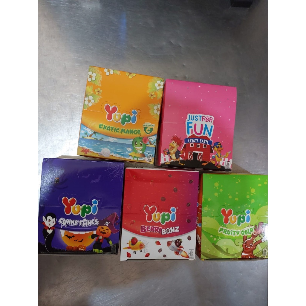 

Yupi 1B (24pcs) - Berri Bonz Crazy Farm Mango Cola Gummy Fangs Wotta Melon Wotaa Wotaaa