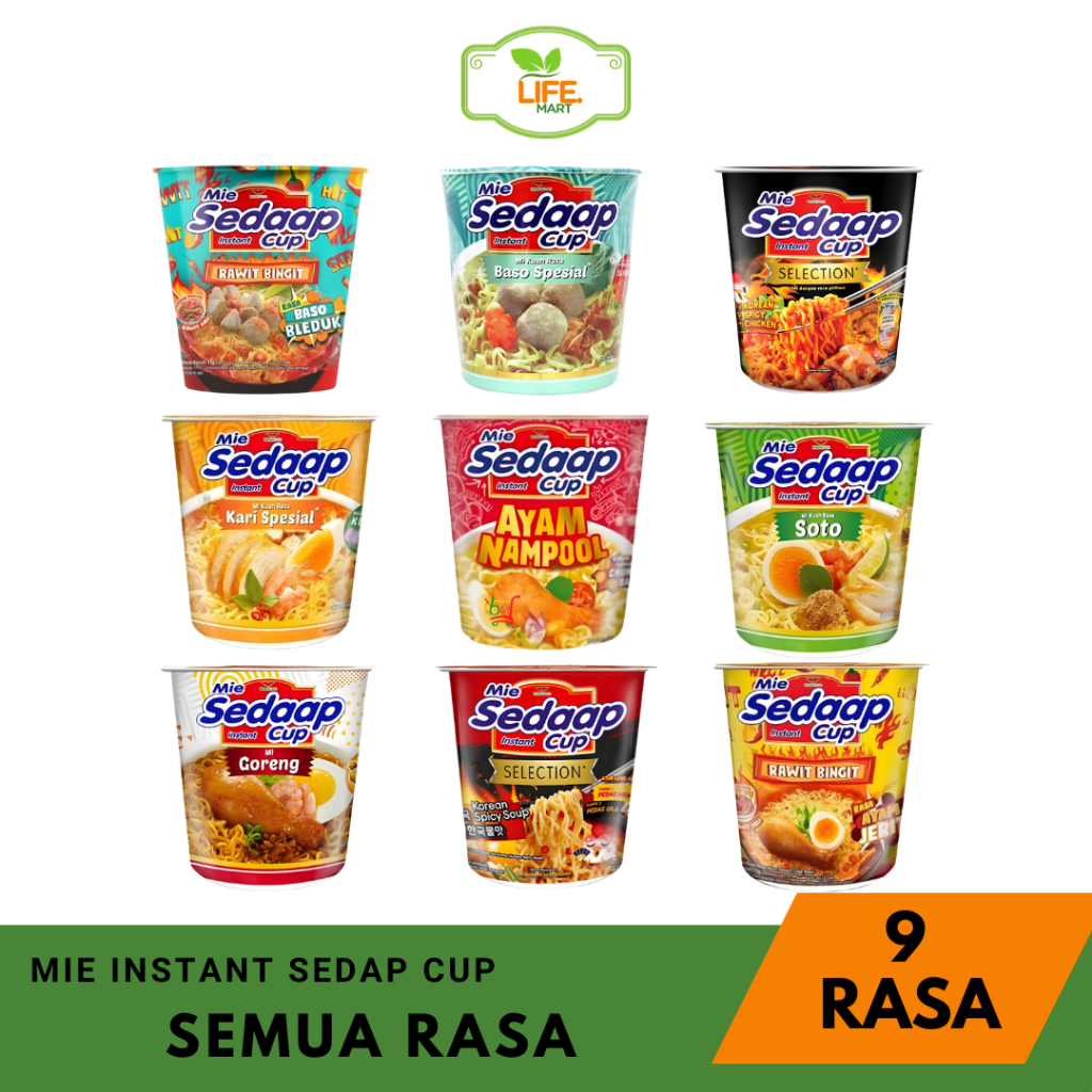 SEDAAP CUP MIE INSTAN KUAH &amp; GORENG