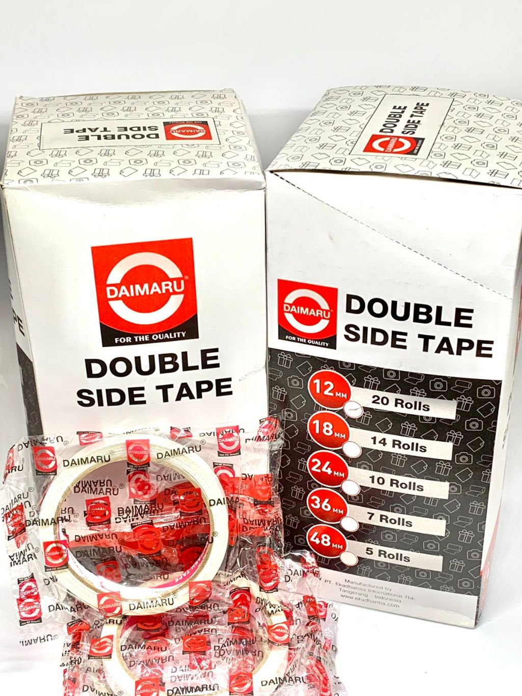 

(per pcs) Double tape daimaru 0.5 inch 12mm dan Double tape daimaru 1 inch 24mm