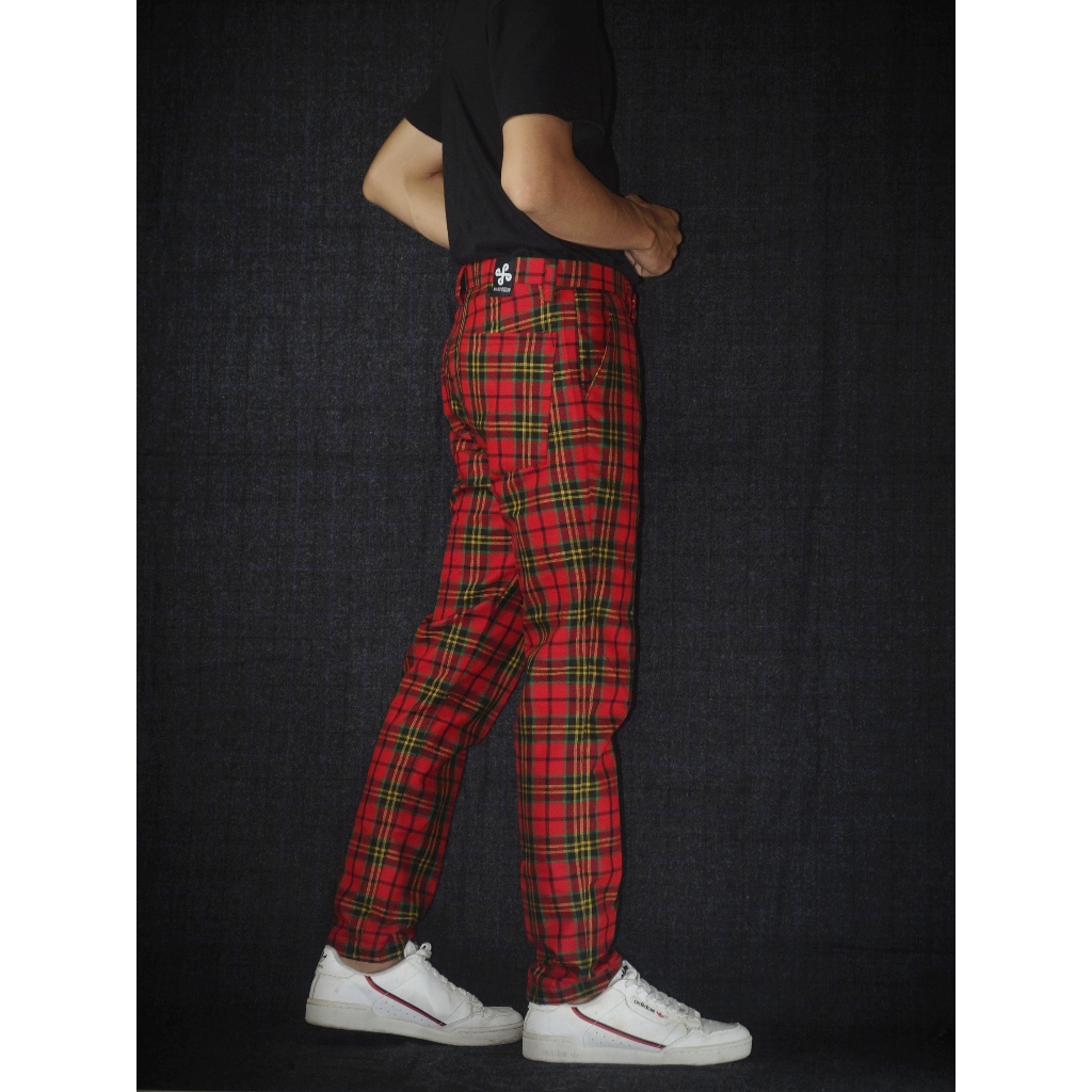 PANTES DESIGN Celana Panjang Tartan Merah