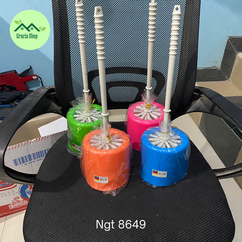 Sikat Wc Bulat Nagata / Sikat Toilet Nagata dengan Wadah Tempat Dudukan