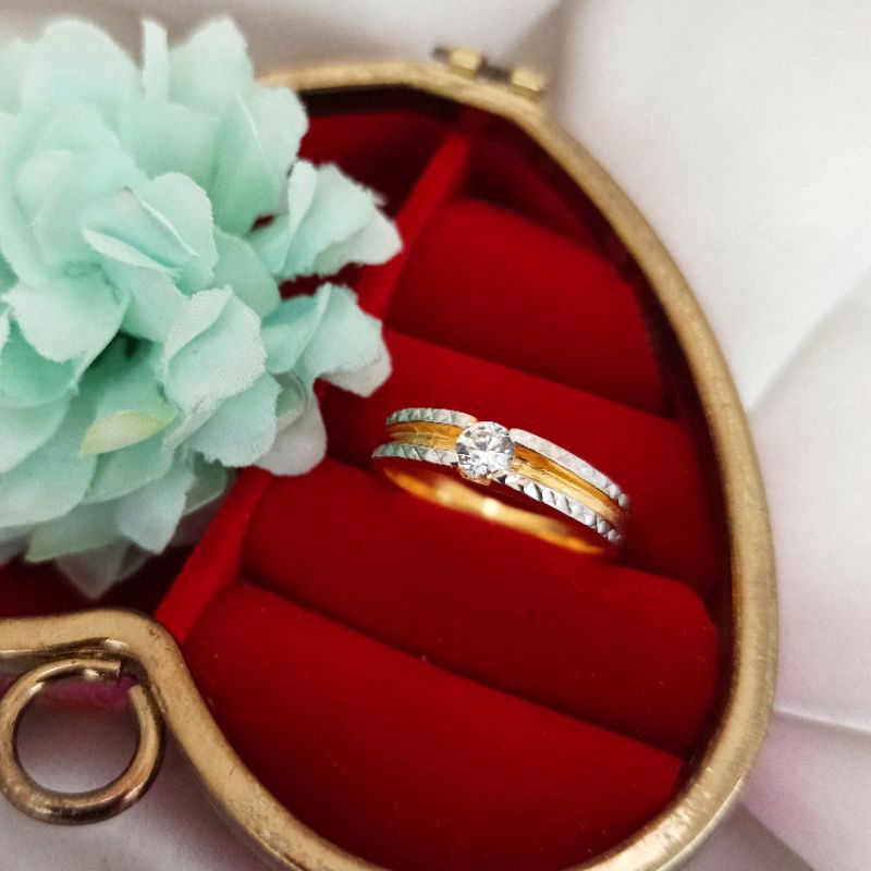 Cincin Polos 2 Warna Simple