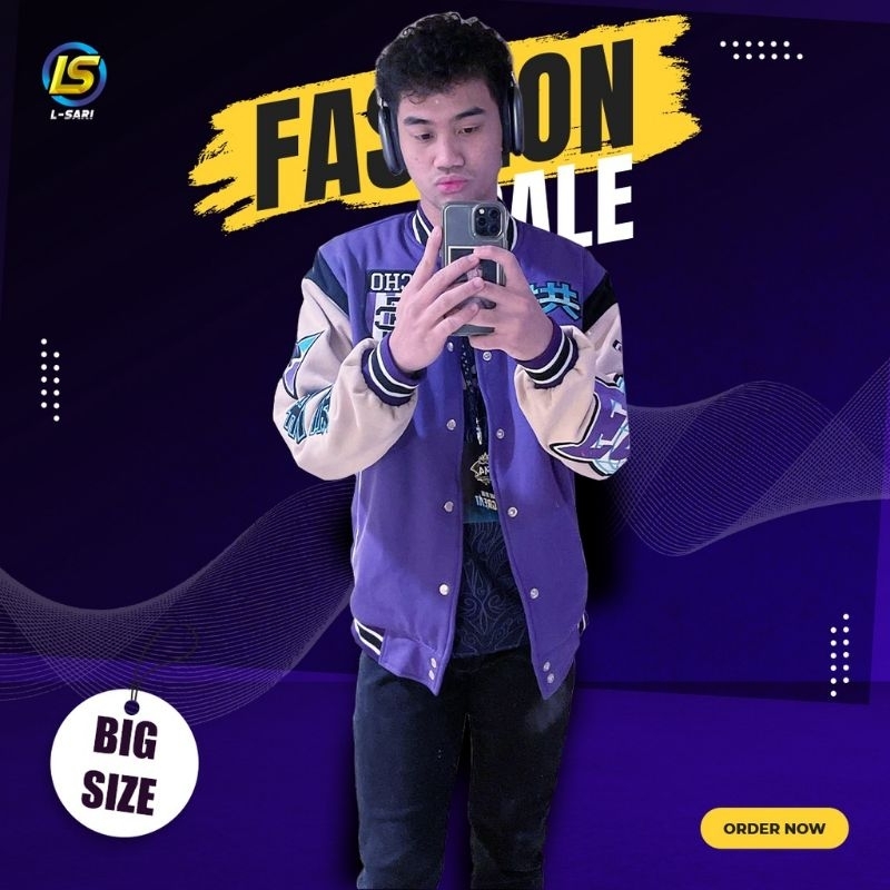 JAKET VARSITY ECHO PH TERBARU M4 WORLD CAMPIONSHIP JUMBO 5XL