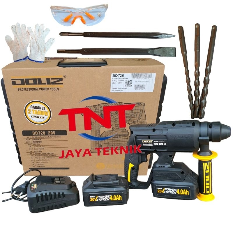 MESIN BOR BETON BOBOK TEMBOK CORDLESS DOLIZ BD 720 / MESIN BOR BATERAI DOLIZ BD720