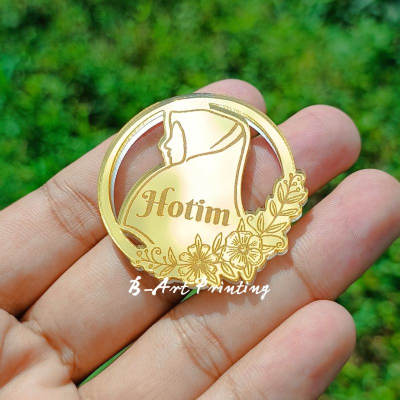 (BBH) BROSS HIJAB NAMA AKRILIK RING GRAFIR BUNGA / BROSS HIJAB BROS KERUDUNG PIN HIJAB BROS BUNGA AK