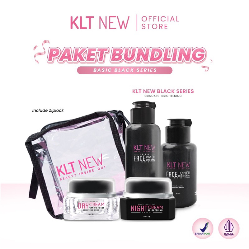PAKET KOMPLIT KLT NEW/ new klt/ Klt black original 100% / klt black / klt hitam /packing free bubble