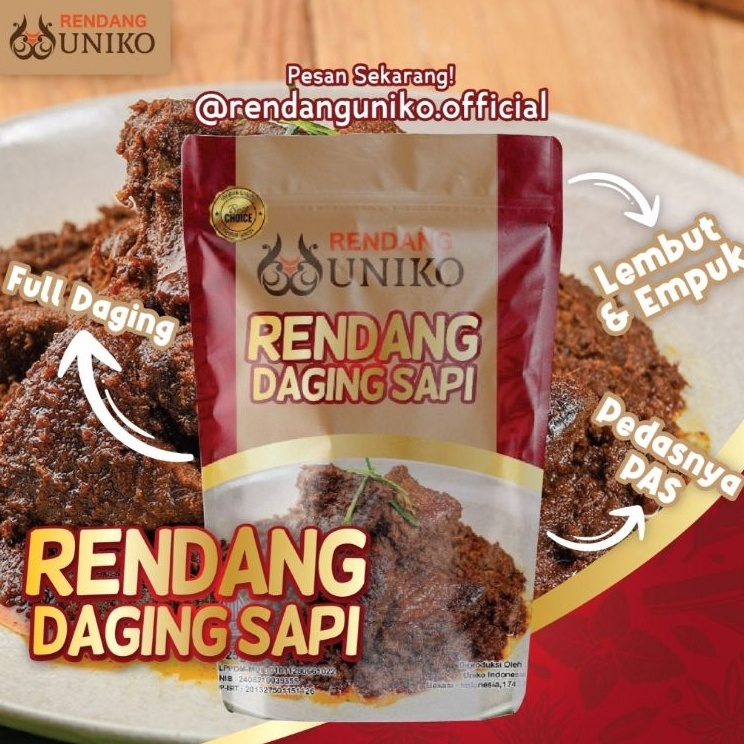 

Rendang Daging Sapi Mini Asli Minang Khas Padang Kemasan Ekonomis Murah 125gram