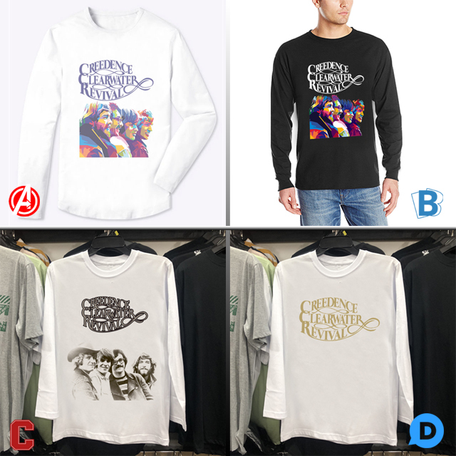 Kaos Tangan Panjang Creedence Clearwater Revival Band CCR BAND Tshirt Bahan Katun Kombed 30s | 100% 