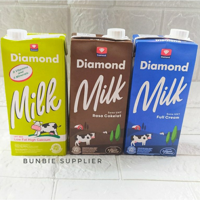 

BAYAR DITEMPAT ✅ Susu UHT Diamond 1Liter (satuan) | Full Cream | Cokelat | Lowfat 1000ml