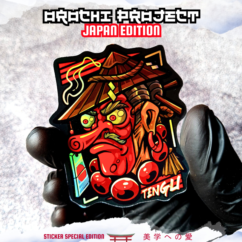 

Sticker Stiker Topeng Tengu Japan Japanese Oriental Culture Special Edition Hologram Glossy Anti Air HP Laptop Tumbler Motor Helm