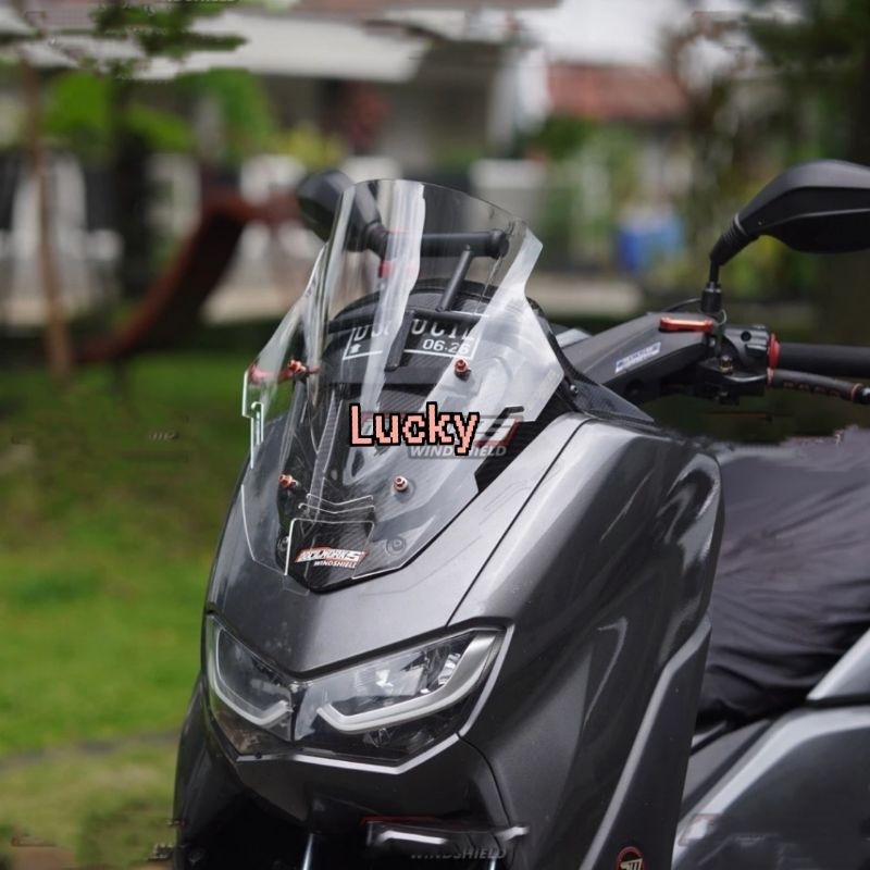 Windshield Visor Model V-6 Tameng Kaca Depan Yamaha Nmax 155 New & Old Best Quality Lucky variasi