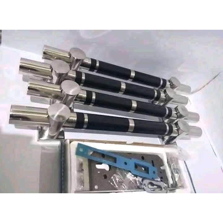 fullset gagang pintu kuputarung handle pintu 2 kunci pintu minimalis model bulat 1 set