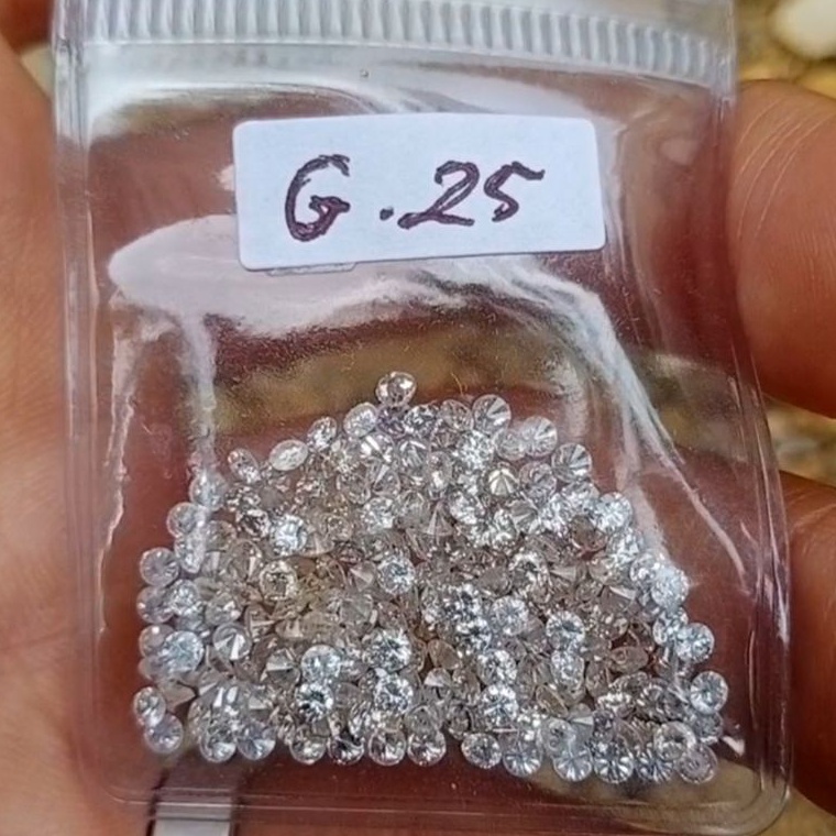 Paket Ekslusif1s6Rg Natural diamond- berlian asli eropa ukuran gugur (pecah) 25 / 0,04 carat - berli