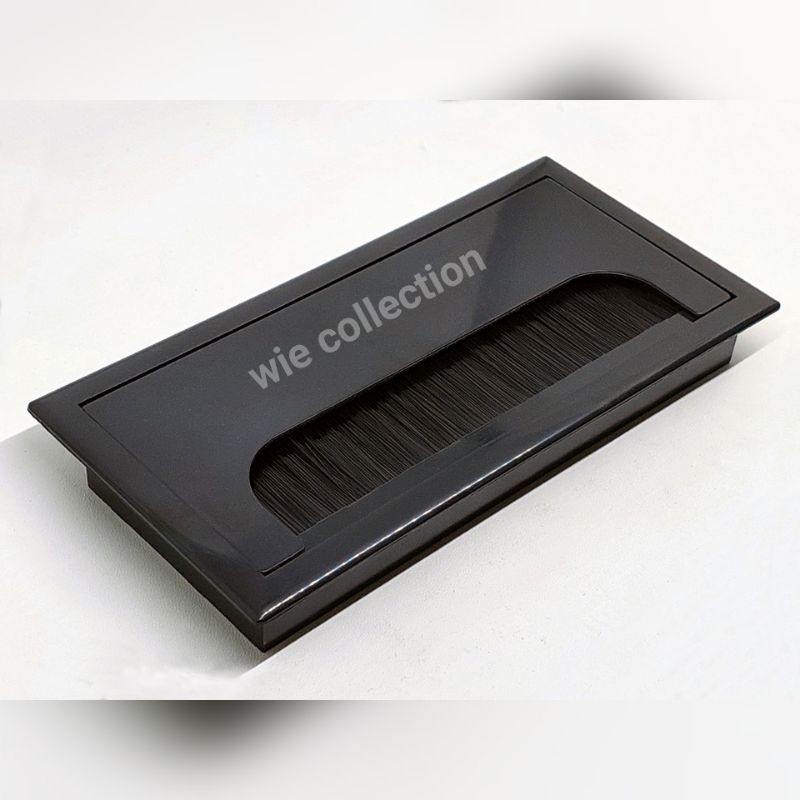 TUTUP LUBANG KABEL MEJA KOTAK WARNA HITAM / GROMMET CABLE BLACK / TUTUP WAYAR KABEL KOTAK