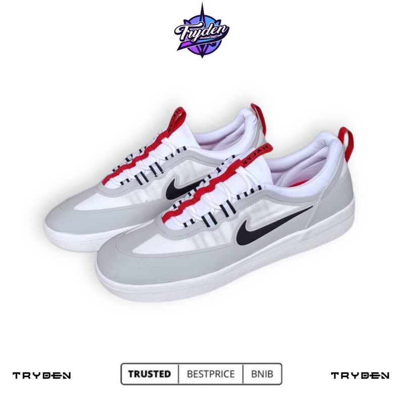Sepatu SB Nyjah Free 2 Neutral Grey White