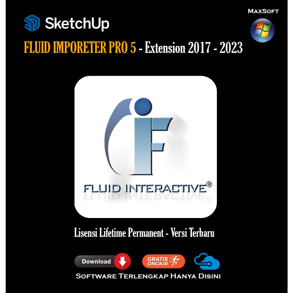FluidImpoerter Pro 5 [2023] Sketchup Extension Plugin Lisensi Permanen
