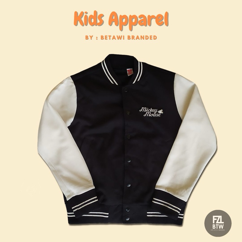 Jaket Anak Varsity UNIQLO DISNEY Mickey Size 11-12 tahun