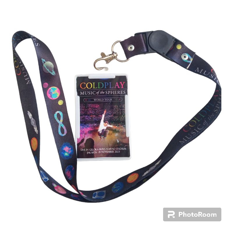 

Tali Lanyard Printing Name Tag Id card Custom COLDPLAY