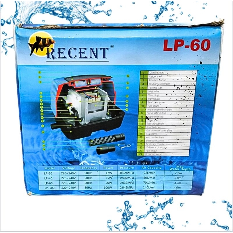 RECENT LP 60 Mesin aerator airpump blower