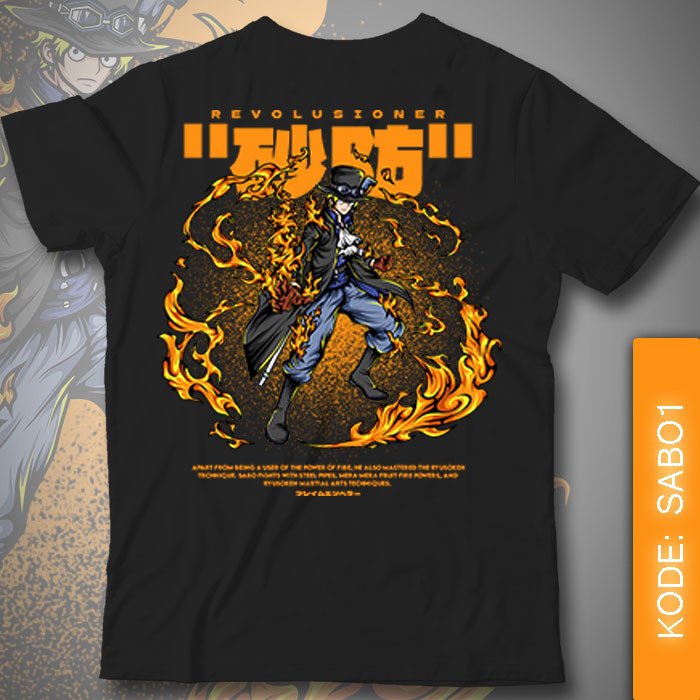 Baju Kaos Anime One Piece - Sabo Onepiece
