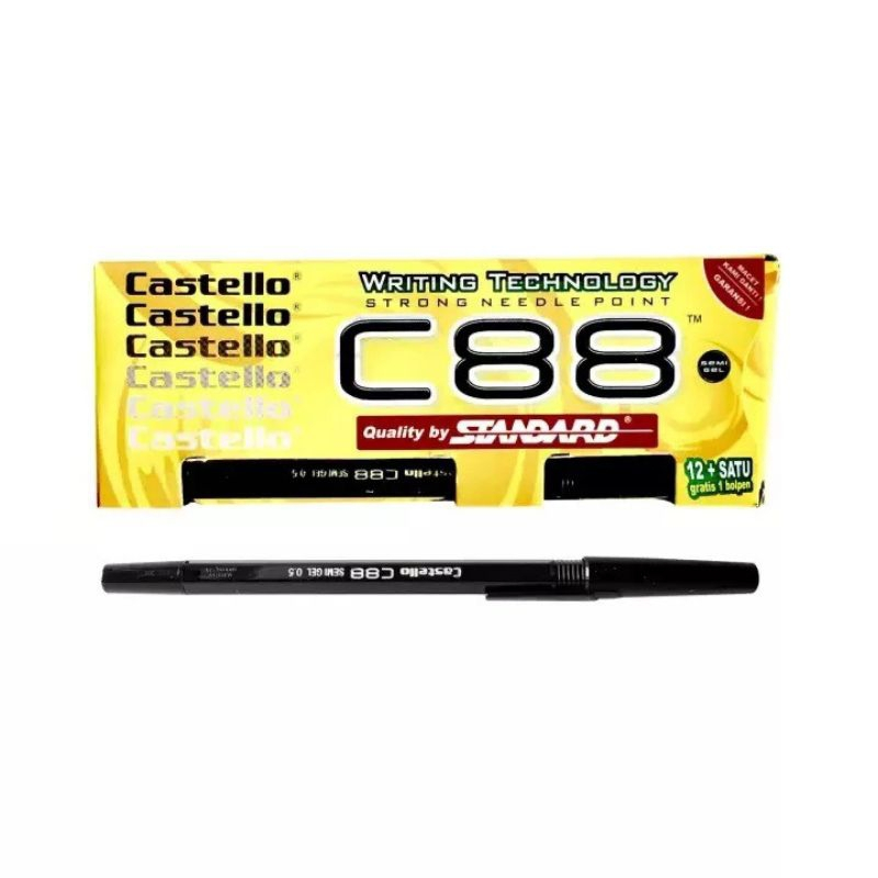 

PULPEN CASTELLO / PEN STANDARD C 88 (12+1 PCS) - Hitam