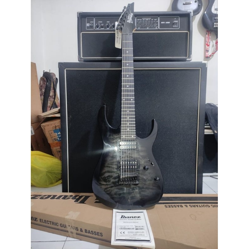 Gitar listrik Ibanez GRG7221QA Gio 7 string 2nd mulus original