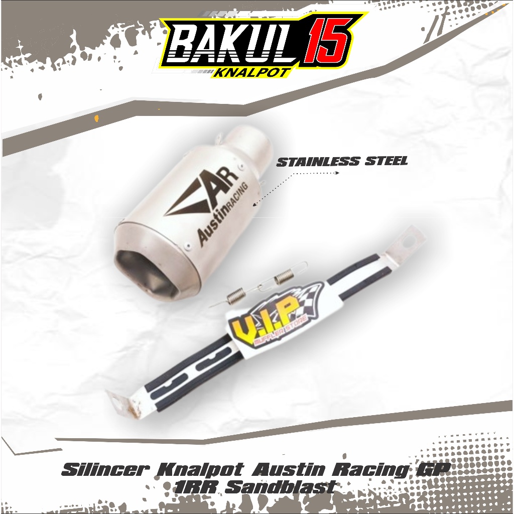 Silincer Knalpot Austin Racing GP 1RR Sandblast Mantul