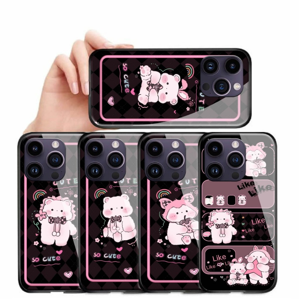 Case Kaca Iphone 14 - Casing Hp Iphone 14- Softcase Kaca Glossy Iphone 14 - Case Cantik Iphone 14 - 