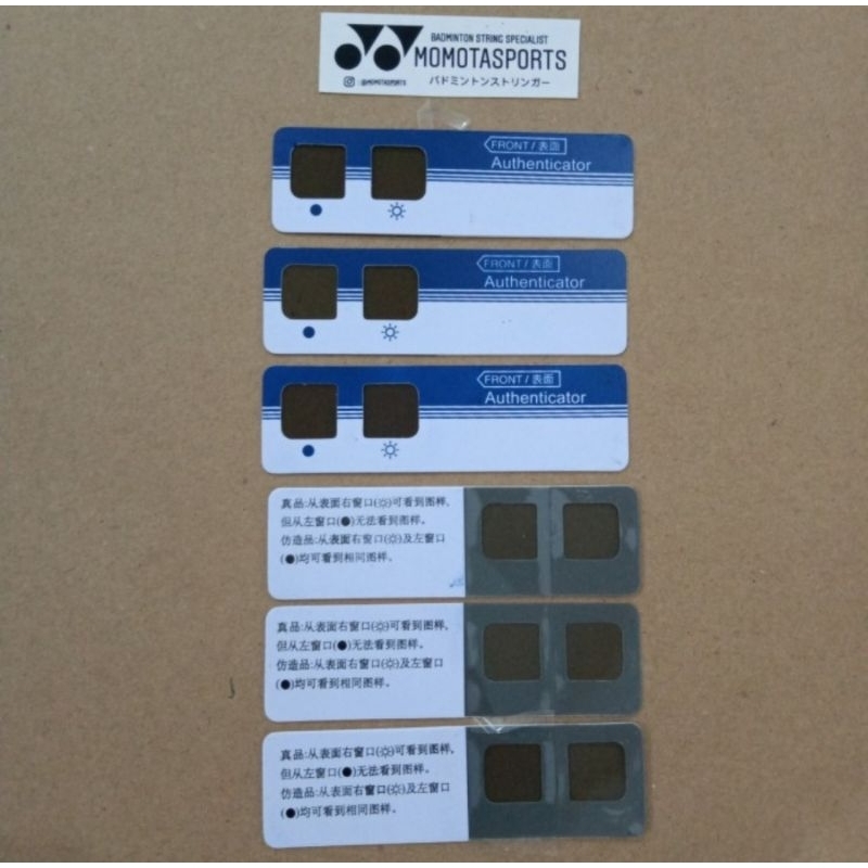 yonex authenticator card original kartu keaslian yonex cek keaslian