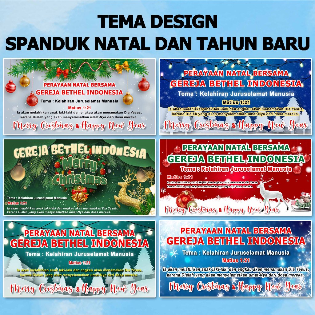 SPANDUK BANNER SELAMAT NATAL DAN TAHUN BARU SPANDUK IBADAH NATAL