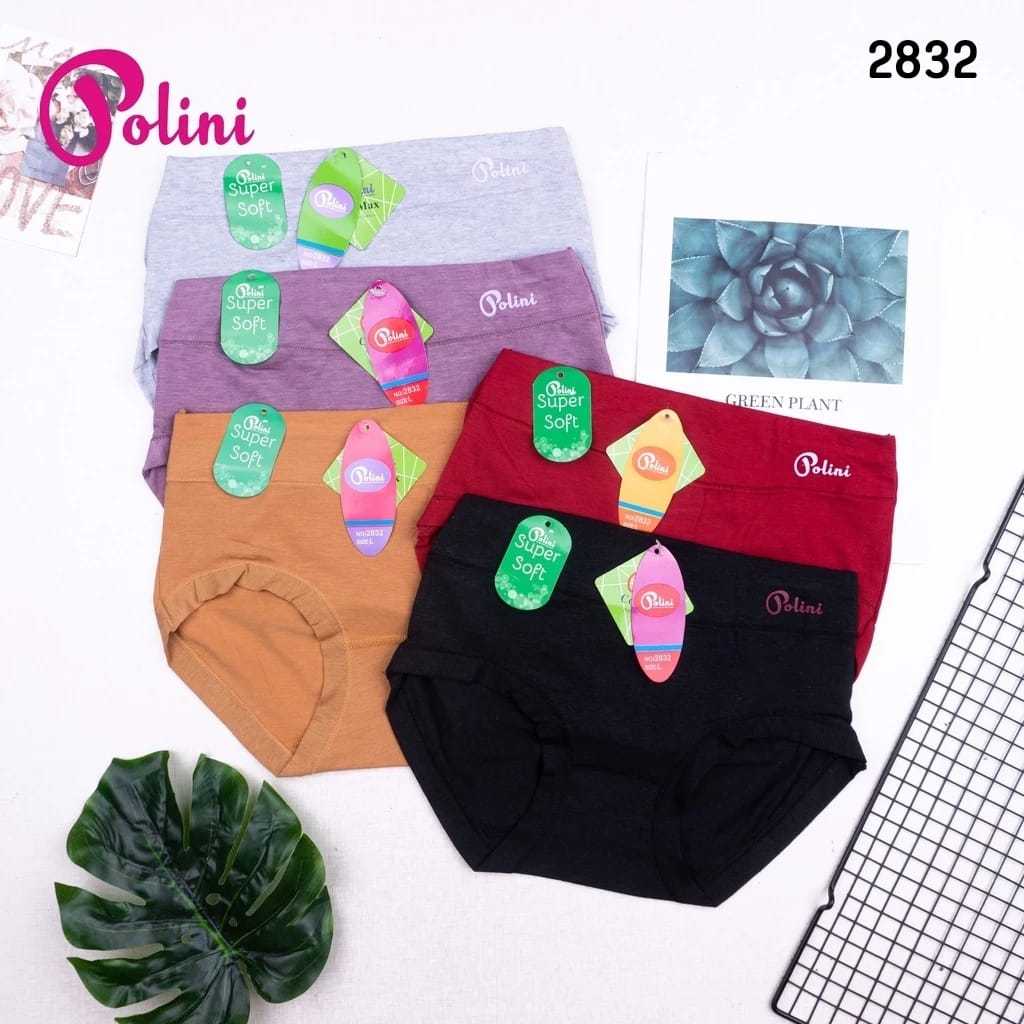(6pcs) Celana Dalam Wanita POLINI 1232 / 2832 /1236 Super Soft