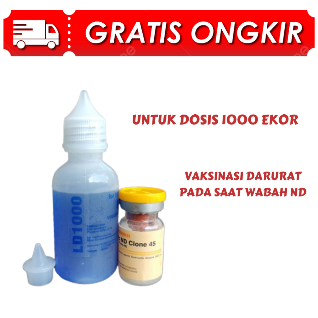 Vaksin Medivac ND Clone 45 dosis 1000 - pencegahan sakit ND ayam