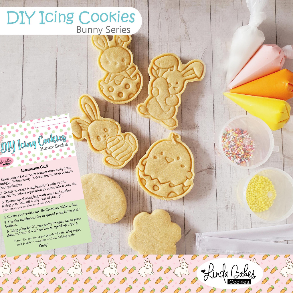 

DIY Icing Cookies/ Decorating/ Kukis Hias/ Kue Kering/ Souvenir - Bunny Series