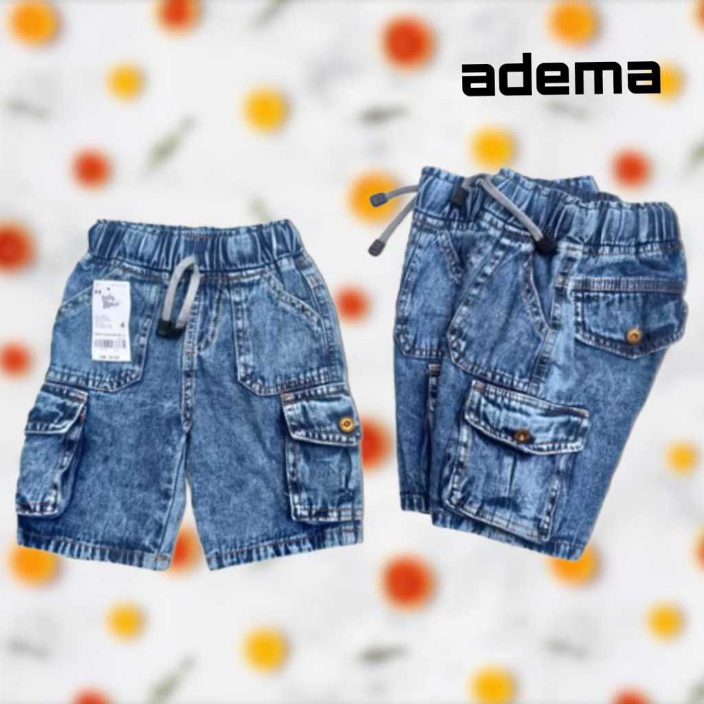 Celana Jeans Cargo Anak  1-7 Tahun / Celana Jeans Pendek Anak Berkualitas / celana pendek anak laki-