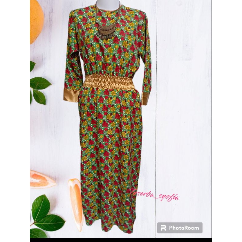 Baju Gamis Motif Bunga