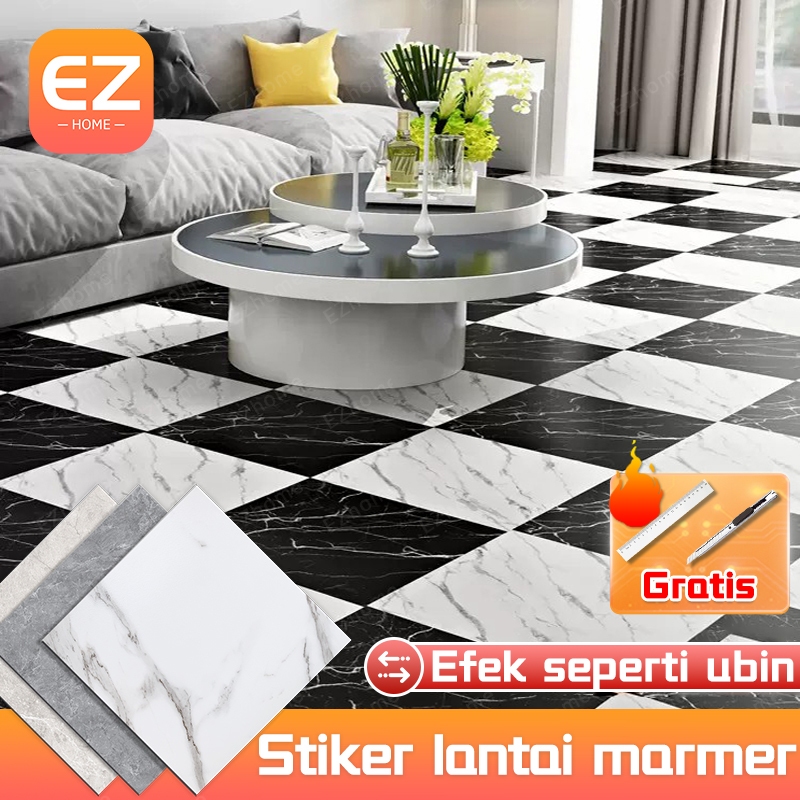 Vinyl Lantai Marbel Ukuran 31*31CM Vinil Sticker Lantai Marbel Granit Lulit Lantai PVC Menebal Tahan