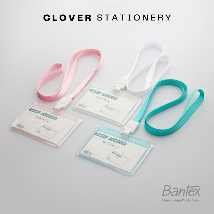 

Bantex ID Card Transparan Tali Lanyard Landscape #8867