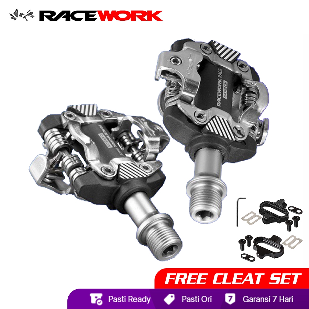 Racework Grove - Pedal MTB Chromoly DU bearings Compatible SPD Cleat MTB Downhill Cleat XC Pedal XC 