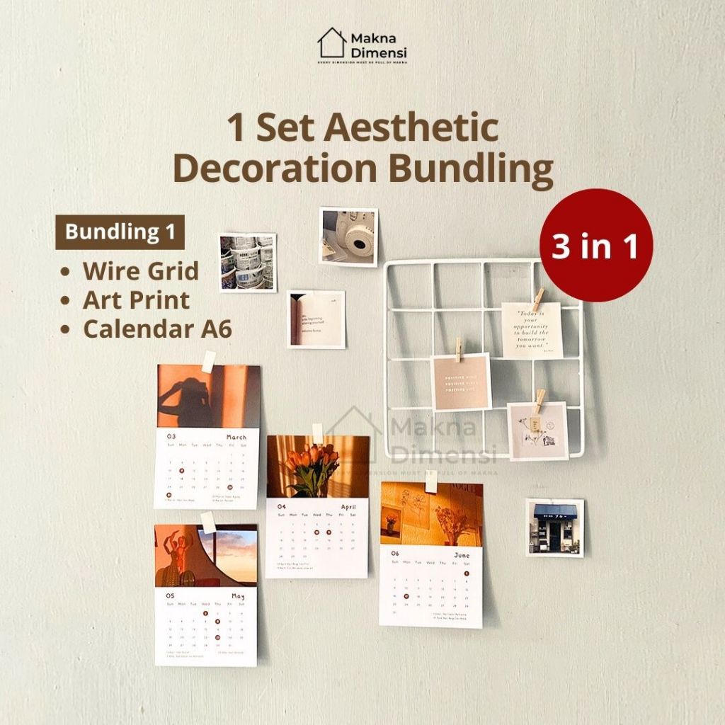 

Paket kalender 2025 bund1 makna dimensi aesthetic kalender dinding kalender korean style desk calendar