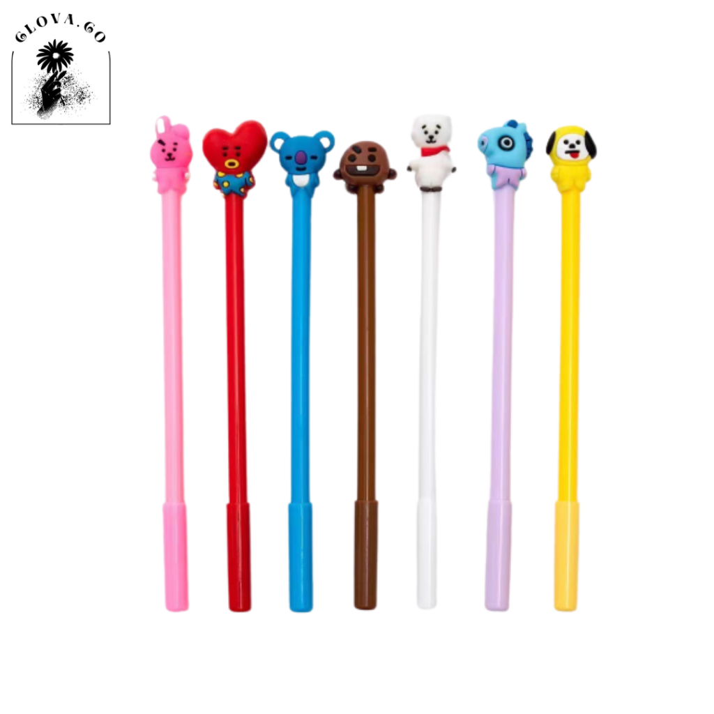 

CLOVA Pulpen Cute Character Black ink Gel Pen Pena Stationary