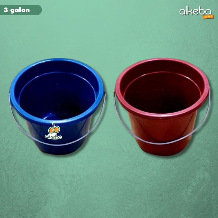 Ember Plastik 3 Galon murah tanpa tutup bucket kecil