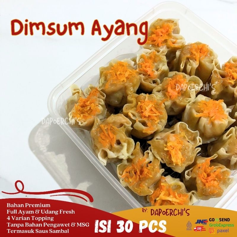 

DIMSUM AYANG Non MSG 30PCS (Dimsum Siomay AYAm udANG) NO MSG