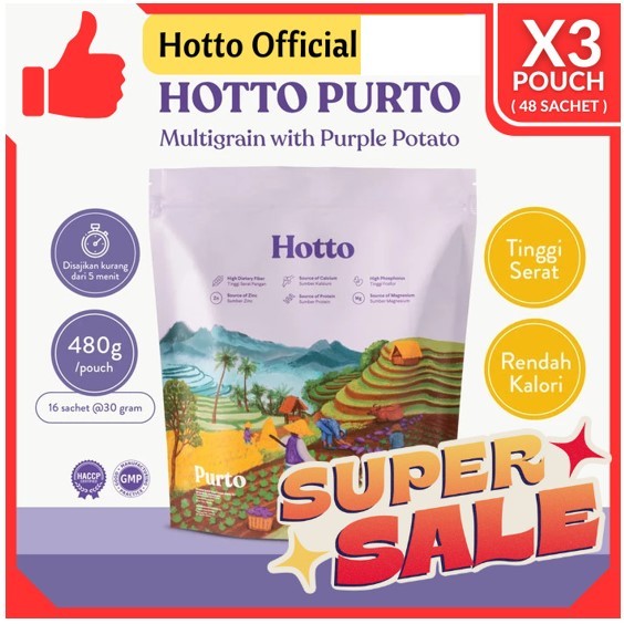 

SUPER BUNDLING!!! Hotto Purto 3 Pouch (48 sachet)
