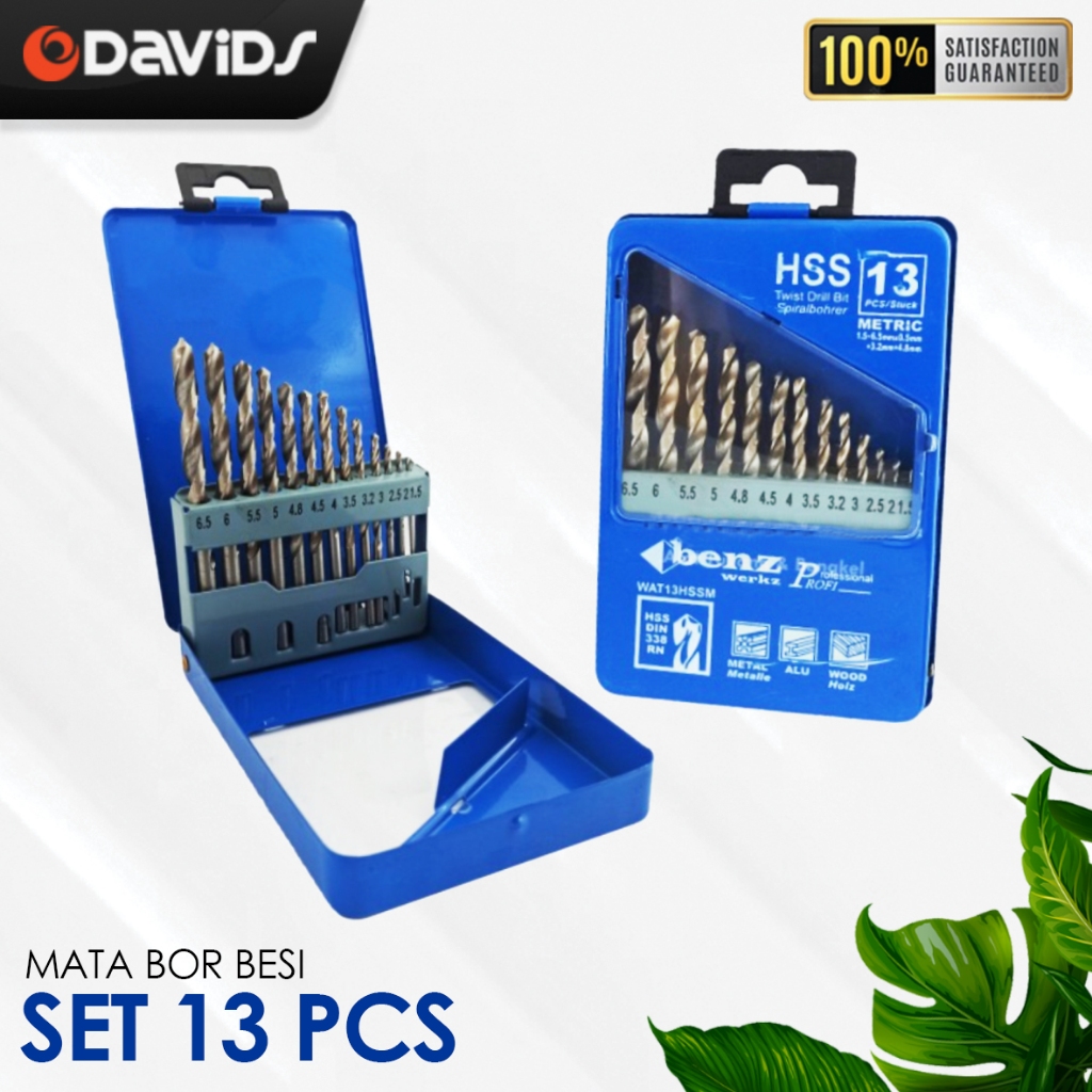 Mata Bor Besi Baja Ringan Set 13pcs