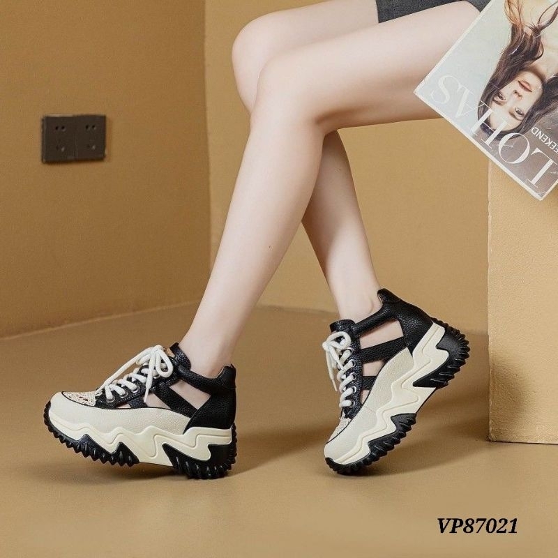 AMIINA sepatu boots wedges bolong bolong vp87021 style korea