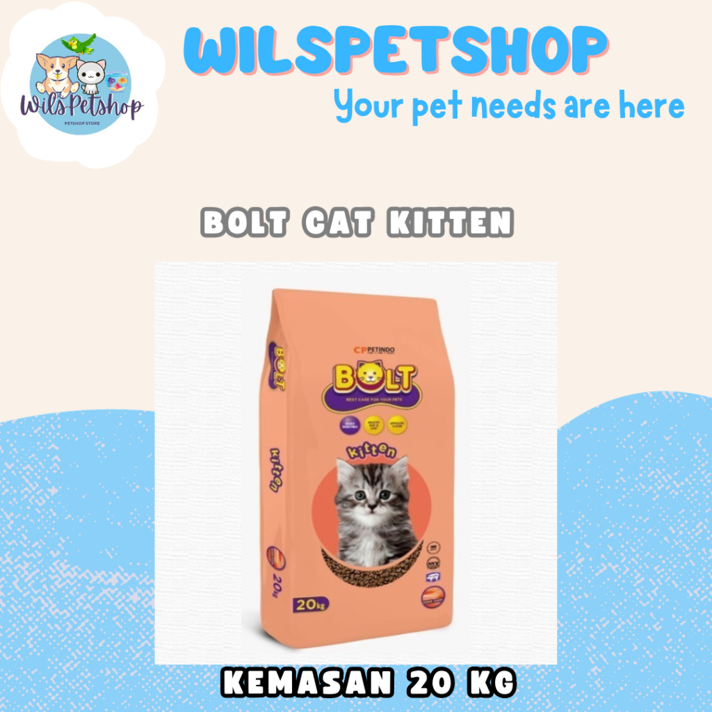 REGULER - Bolt kitten 20kg - makanan kucing/kitten salmon/kitten/bolt/20kg