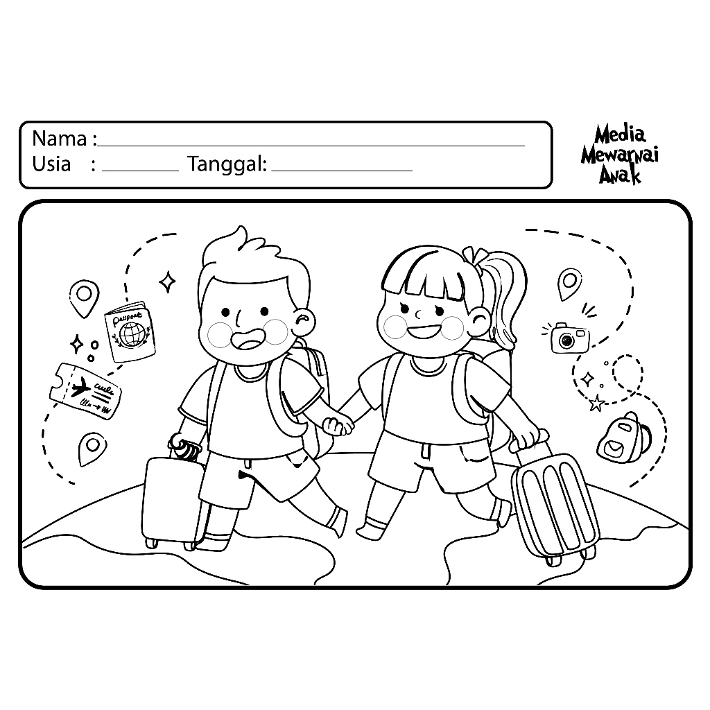 

Media MEWARNAI Anak-ANAK TEMA HOLIDAY/Liburan KERTAS GAMBAR