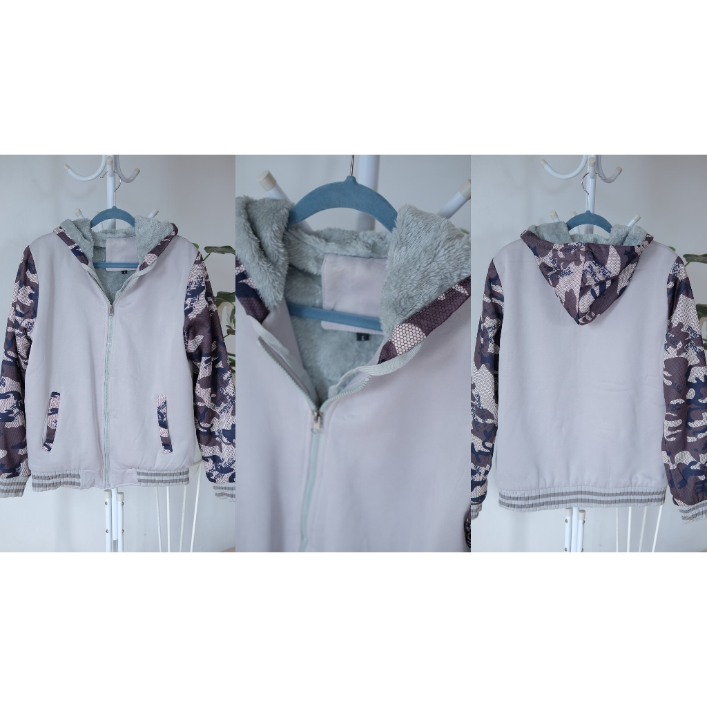 jacket camo sherpa dalam