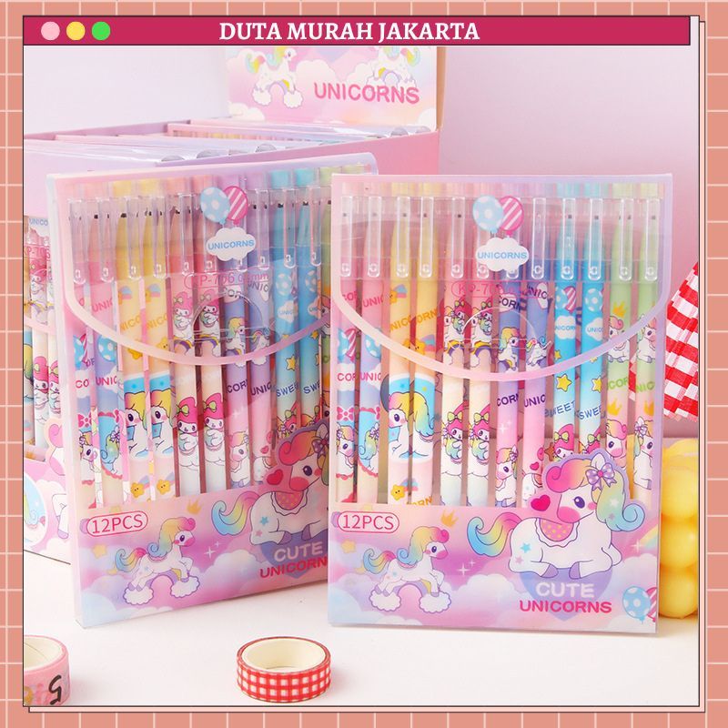 

Erasable Pen Isi 12pcs Pulpen Bisa di Hapus Aesthetic Edition Premium Import DMJ