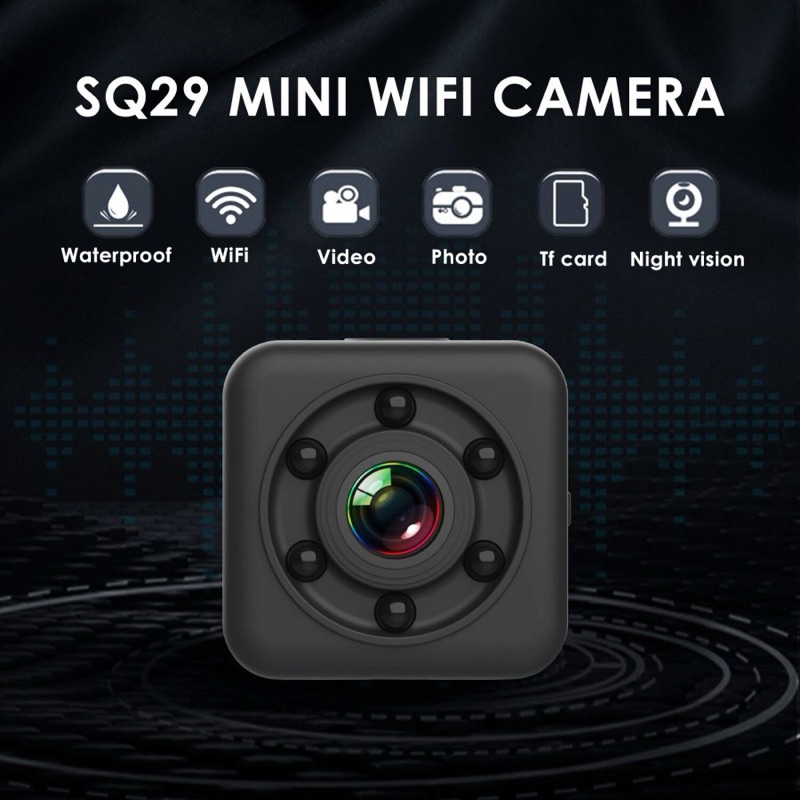 Kamera Mini Spy SQ-29 Camera HD Mini Sport WIFI - 30M Waterproof Sport Camera With Infrared